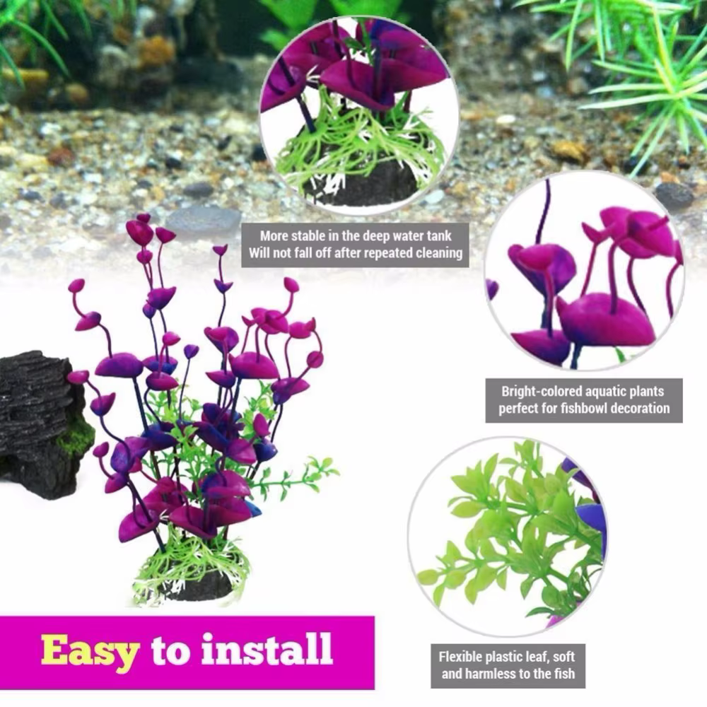 Fleur violette artificielle fausse plante en plastique
