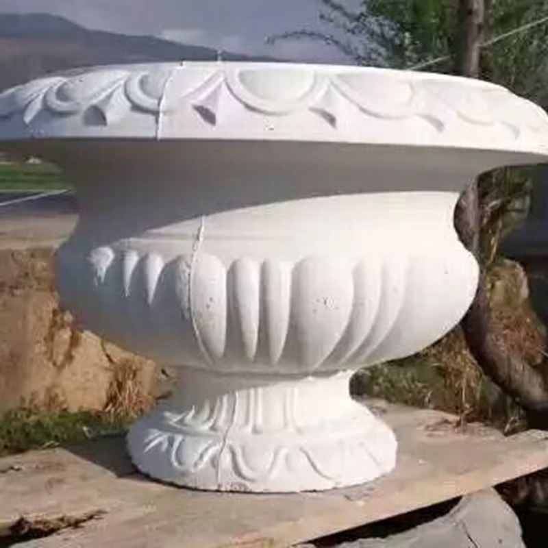 Summer Breeze Pot de fleur rond en béton durable