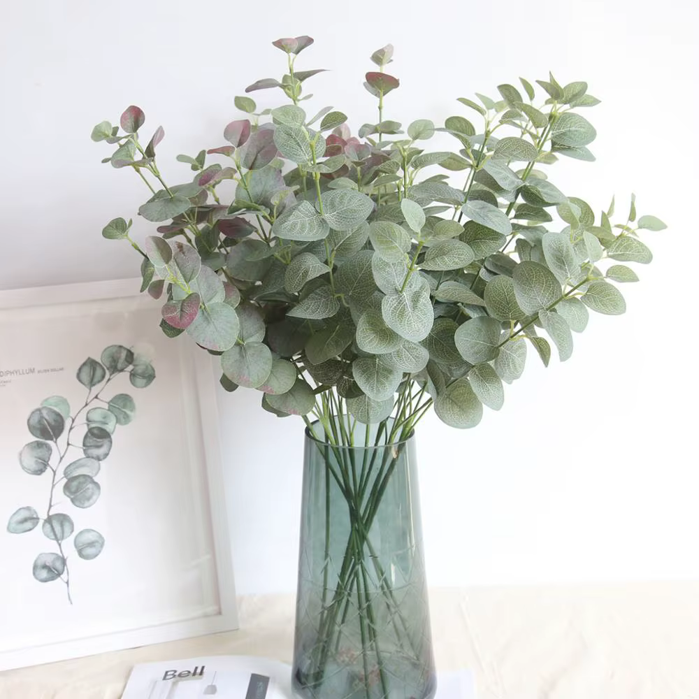 Feuilles d'eucalyptus artificielles vertes