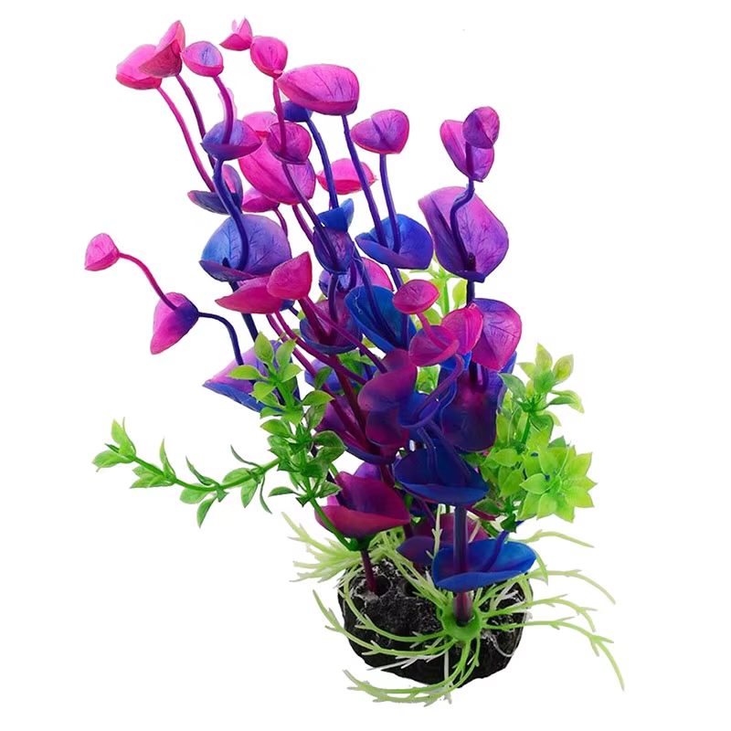 Fleur violette artificielle fausse plante en plastique