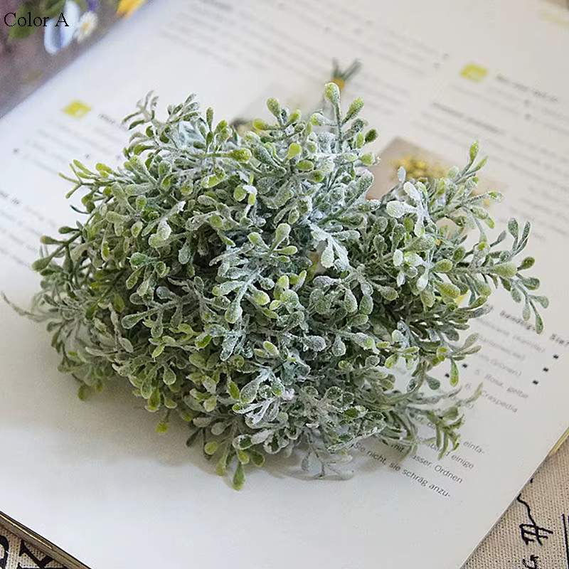Simulation de fleur plante verte en plastique