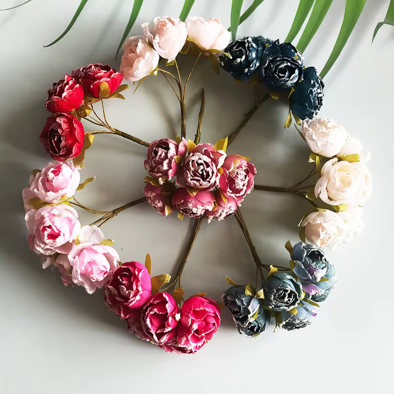 Roses artificielles pour Bouquet de mariée