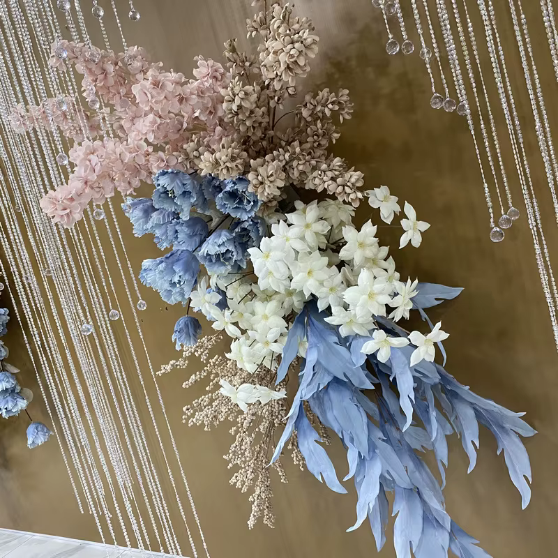 75 cm 6 têtes/branche tissu fleur pas cher décoration soie
