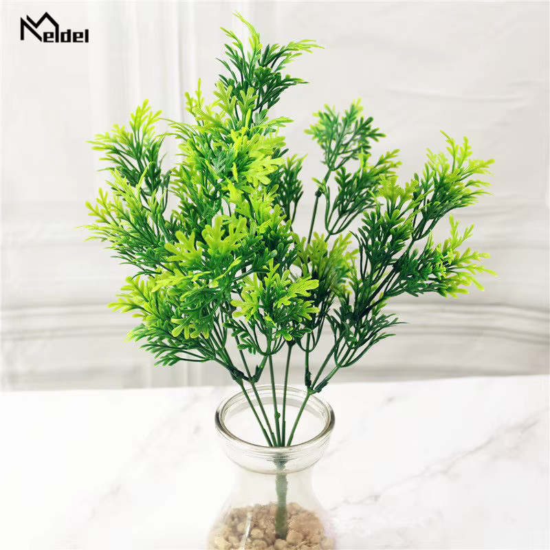 Meldel plantes artificielles en plastique 7 fourchettes imitation