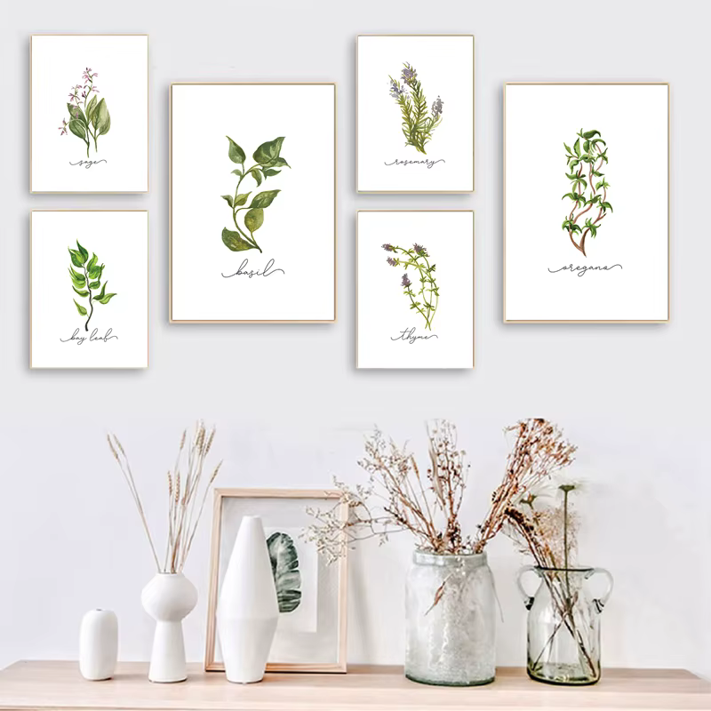 Affiches murales sur toile de Collection d'herbes