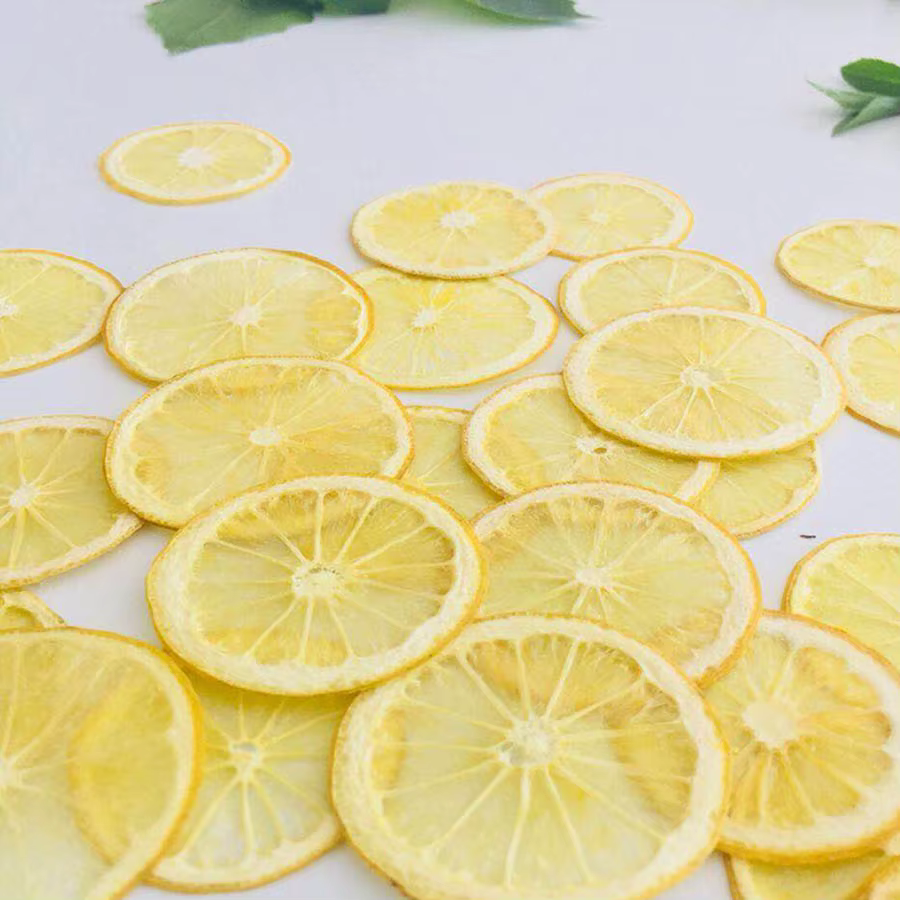 Tranches de citron jaune séchées pressées 3-5cm