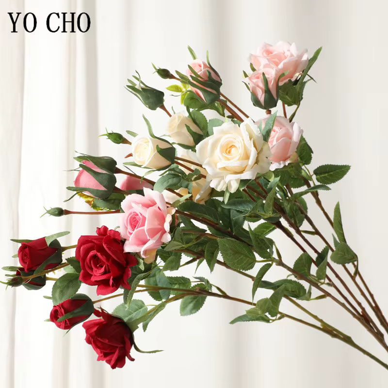 Fleurs artificielles en soie YO CHO