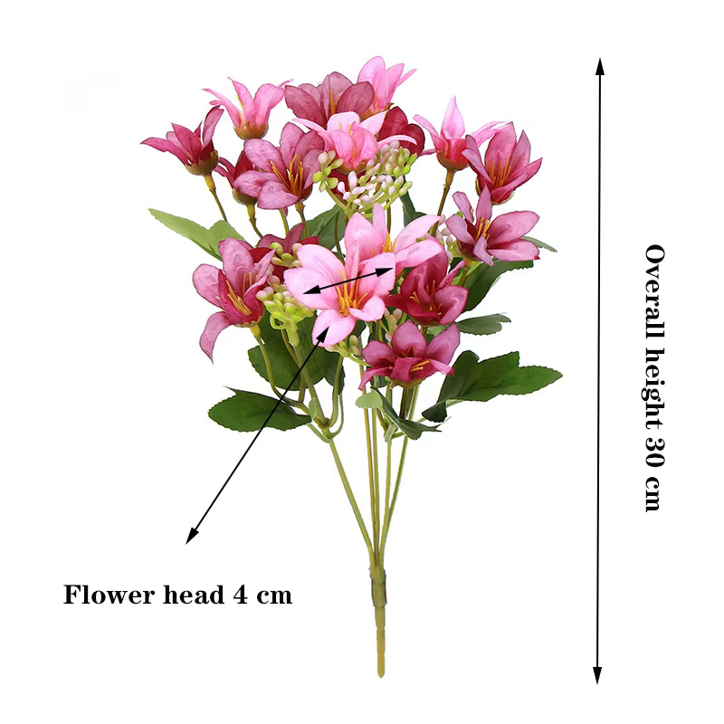 18 fleurs de lys artificiels en soie