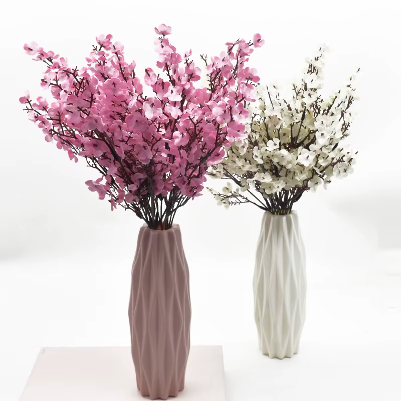 Fleurs artificielles gypsophile en soie rose