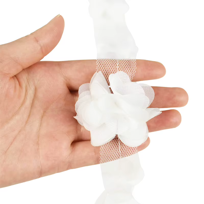 Fleurs en mousseline de soie 3D