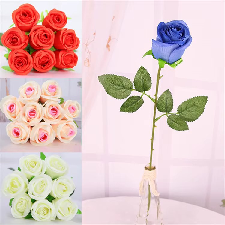 Fleurs artificielles en soie jaune Real Touch
