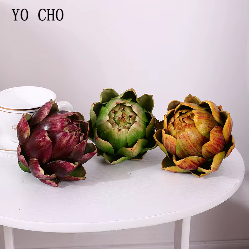 YO CHO Artichaut artificiel plante en plastique fruits