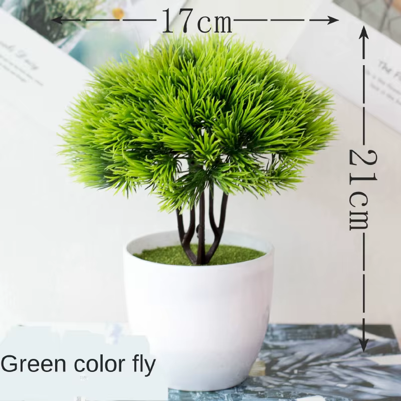 Nouvelles plantes artificielles vertes bonsaï petit arbre herbe fleur en pot