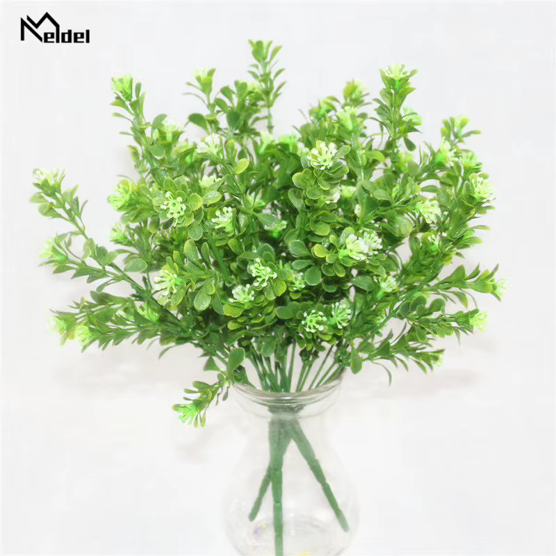 Meldel plantes artificielles en plastique 7 fourchettes imitation