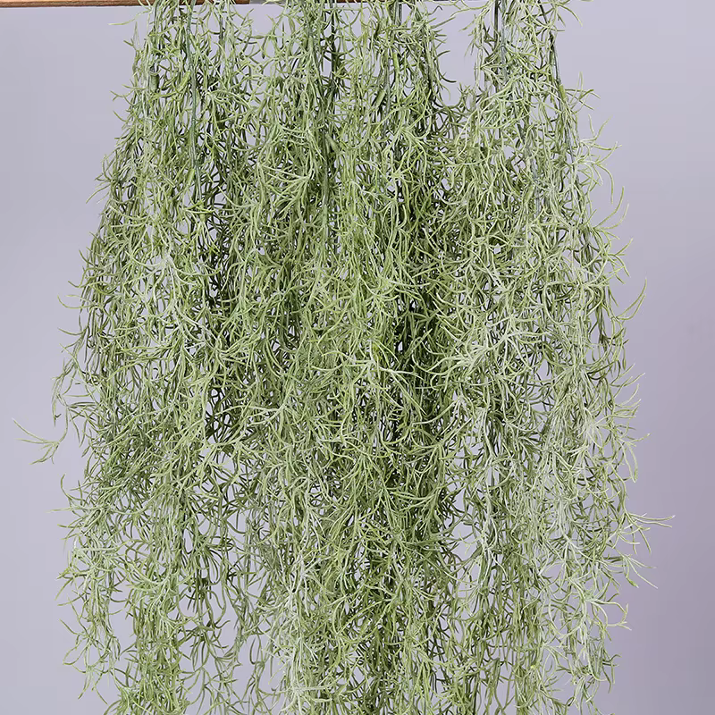 107cm Air herbe plantes vertes longue vigne suspendue rotin fleur artificielle en plastique