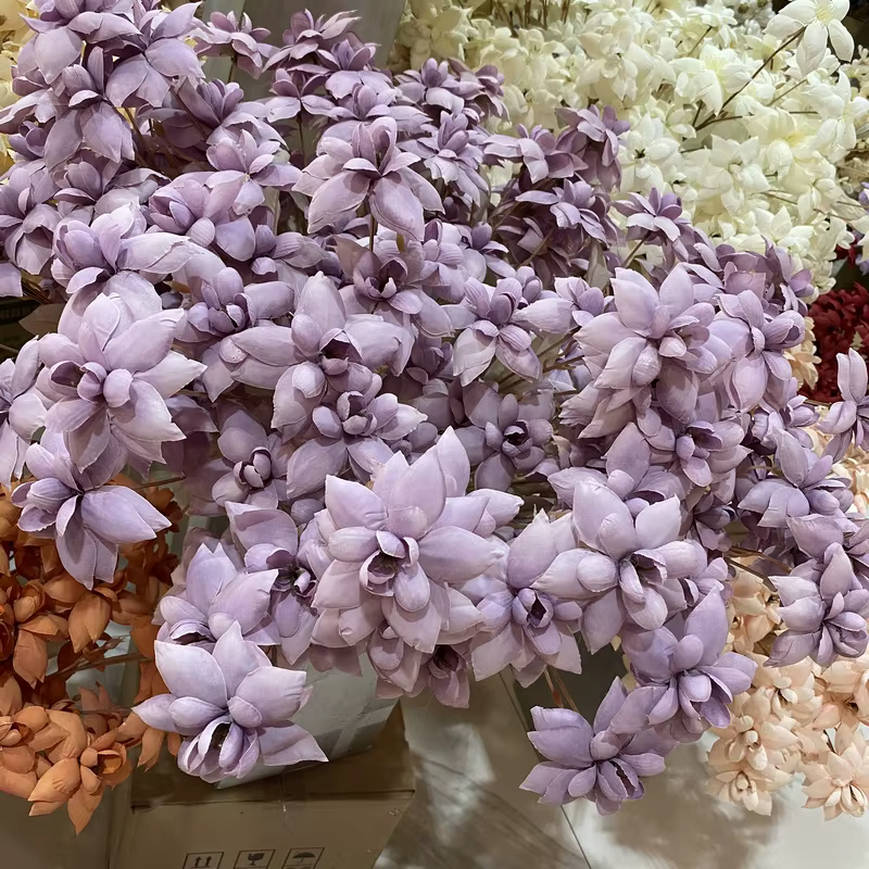 75 cm 6 têtes/branche tissu fleur pas cher décoration soie