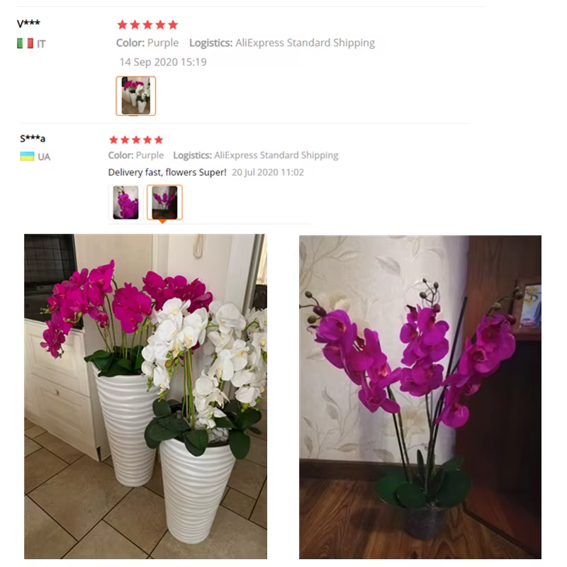 Orchidée Papillon Artificielle en PU