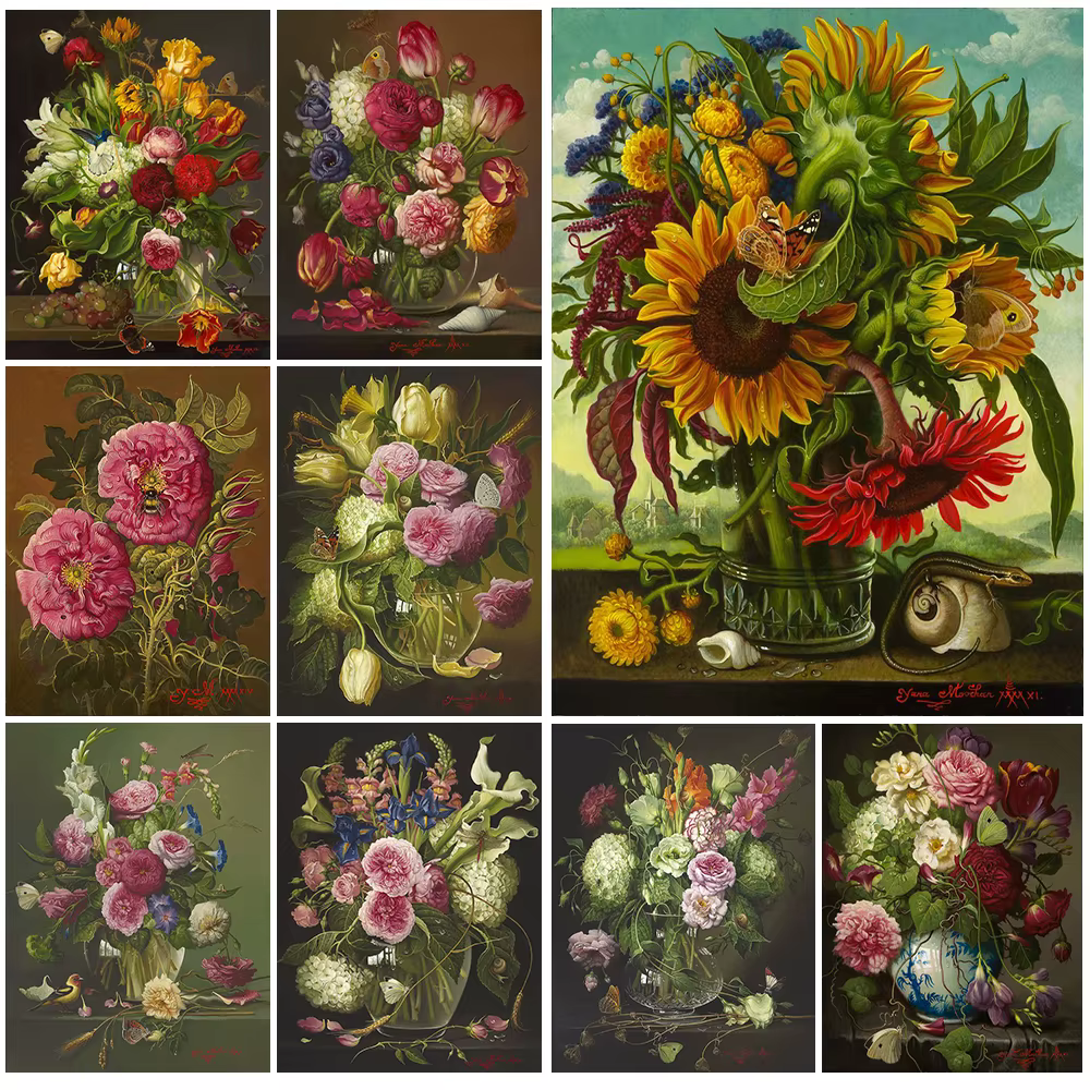 Arrangement de fleurs de pivoine de tournesol Vintage