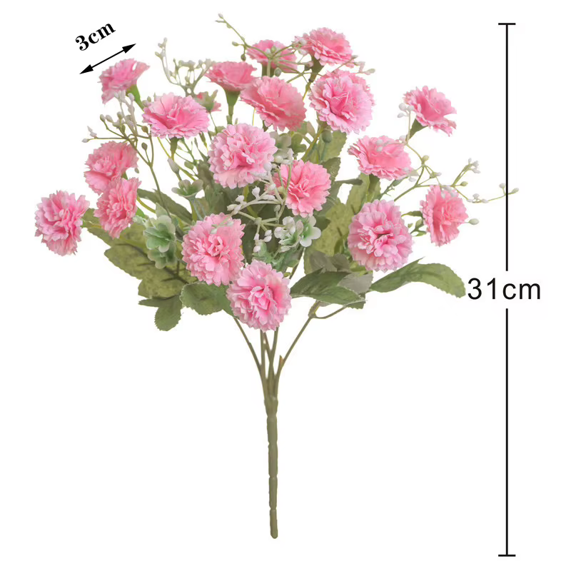 Bouquet de Fleurs Artificielles Roses dans un Vase