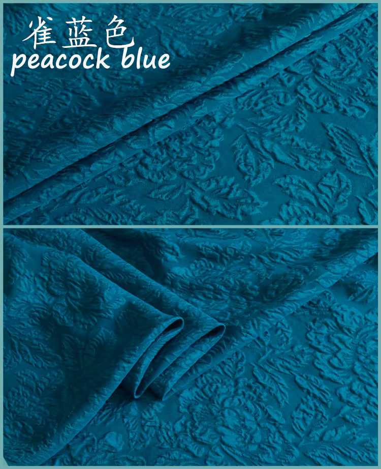 InjFabric-Crêpe florale pure 3D, InjMaterial fraîchement, 100cm x 114cm