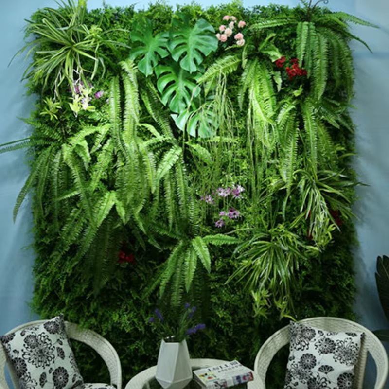 Mur de Plantes de Gazon Artificiel