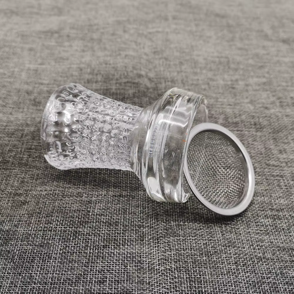 Bols à ovale guilé en verre transparent