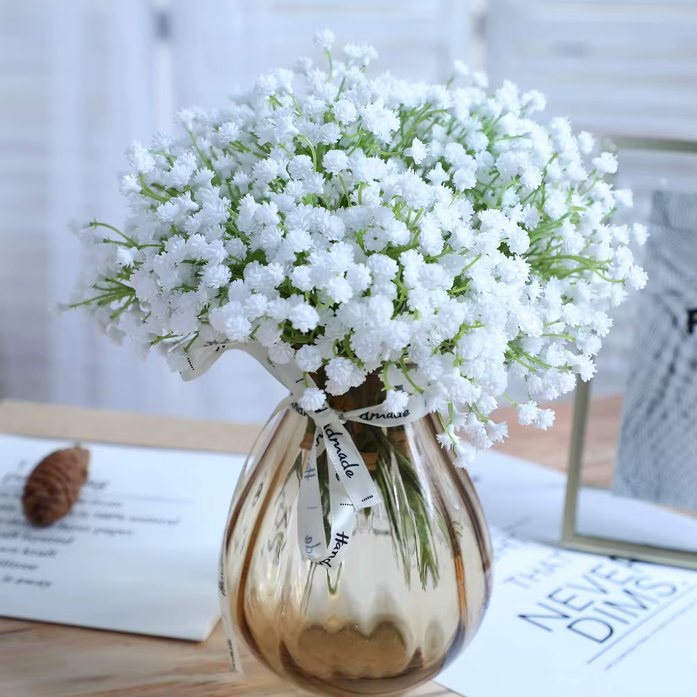 Fleurs Artificielles pouvez-vous psophila Blanches