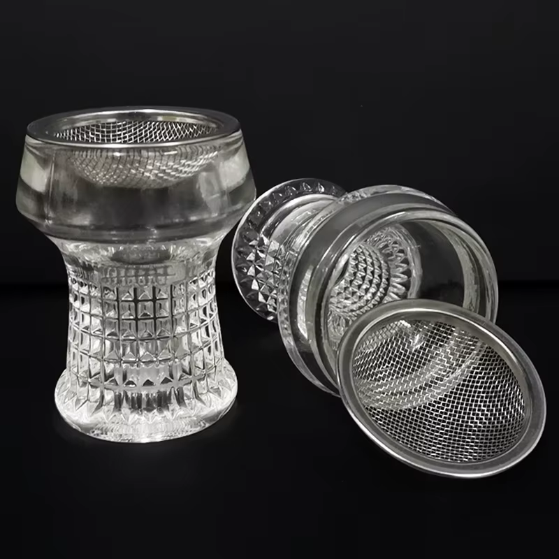 Bols à ovale guilé en verre transparent