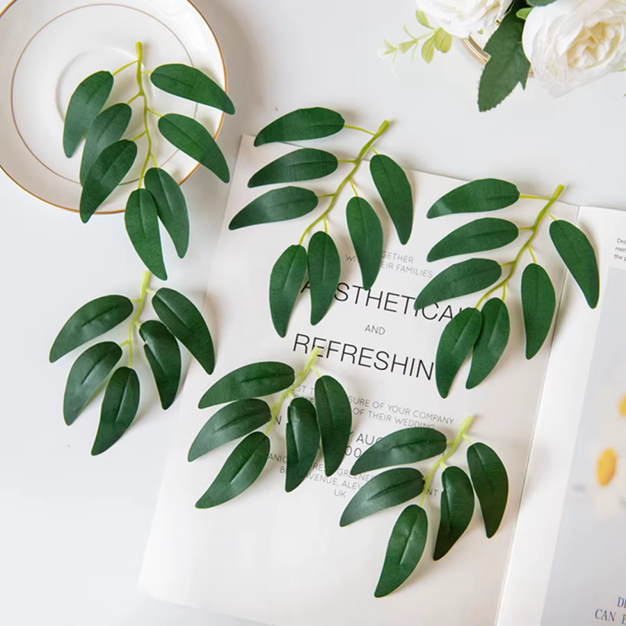Plante artificielle en soie verte