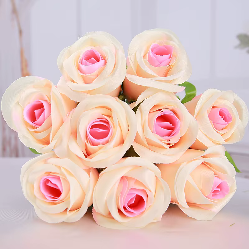Fleurs artificielles en soie jaune Real Touch