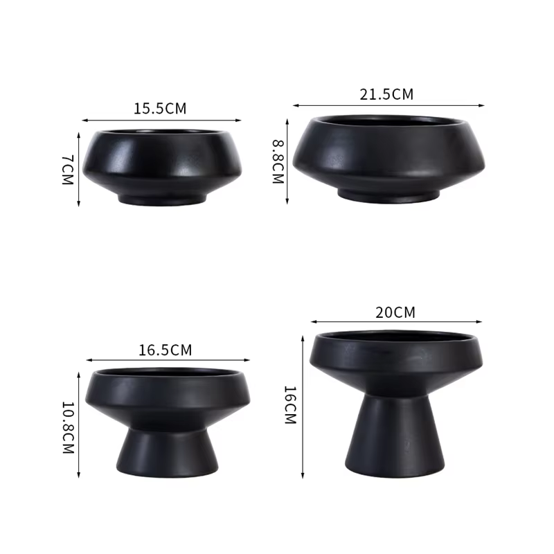 Vase rond en céramique pour fleurs hydroponiques