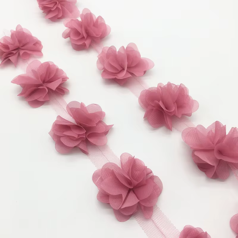 Grappe de fleurs en mousseline de soie