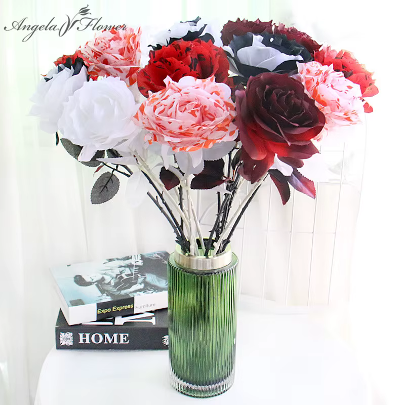 InjRose-Fleur artificielle pour la décoration intérieure
