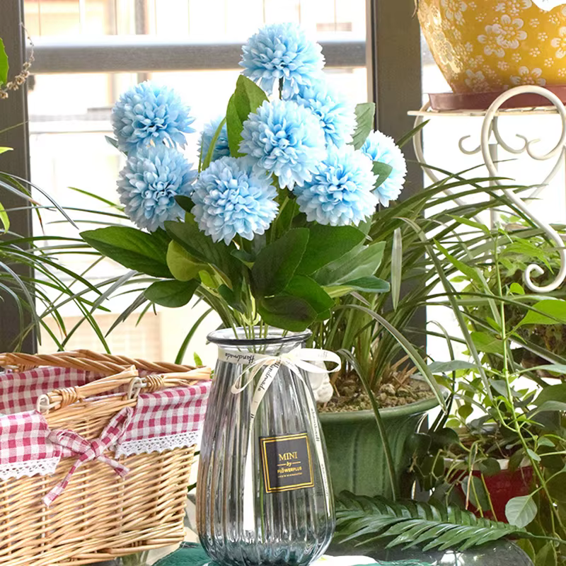 Pissenlit Artificiel Pommeau Fleurs Branches Vertes Décor À La Maison Table Vase un Bouquet de 10 Faux Arrangement
