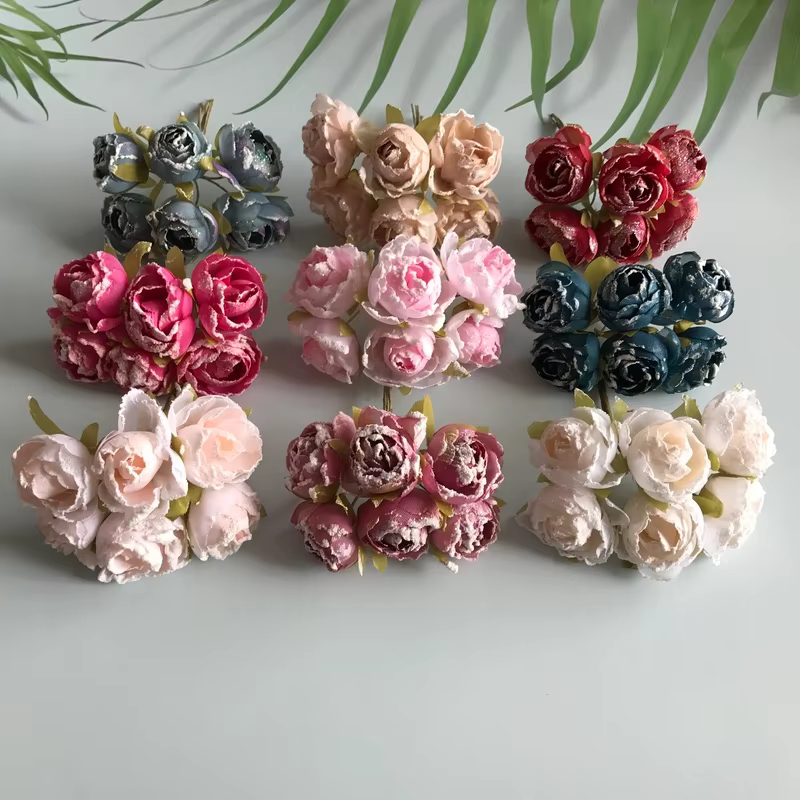 Roses artificielles pour Bouquet de mariée