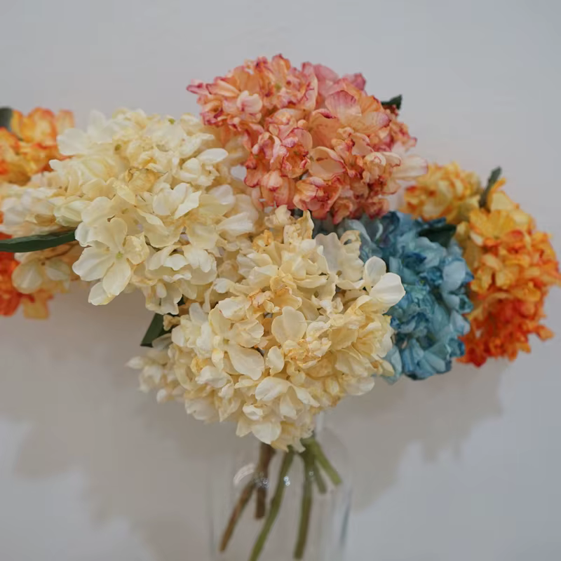 Branche d'hortensia artificielle rétro européenne