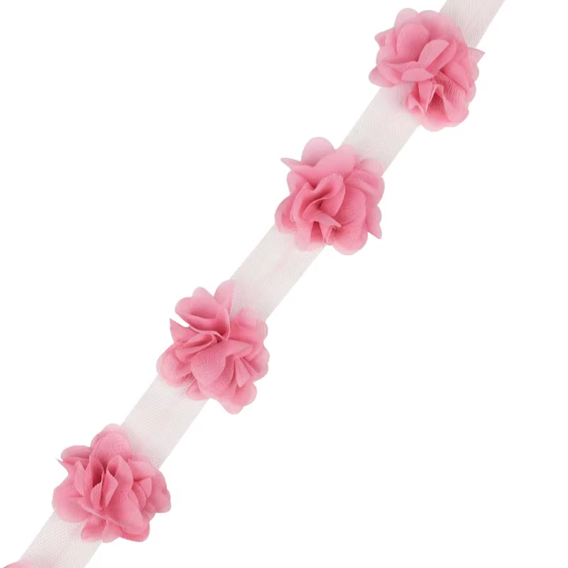Fleurs en mousseline de soie 3D
