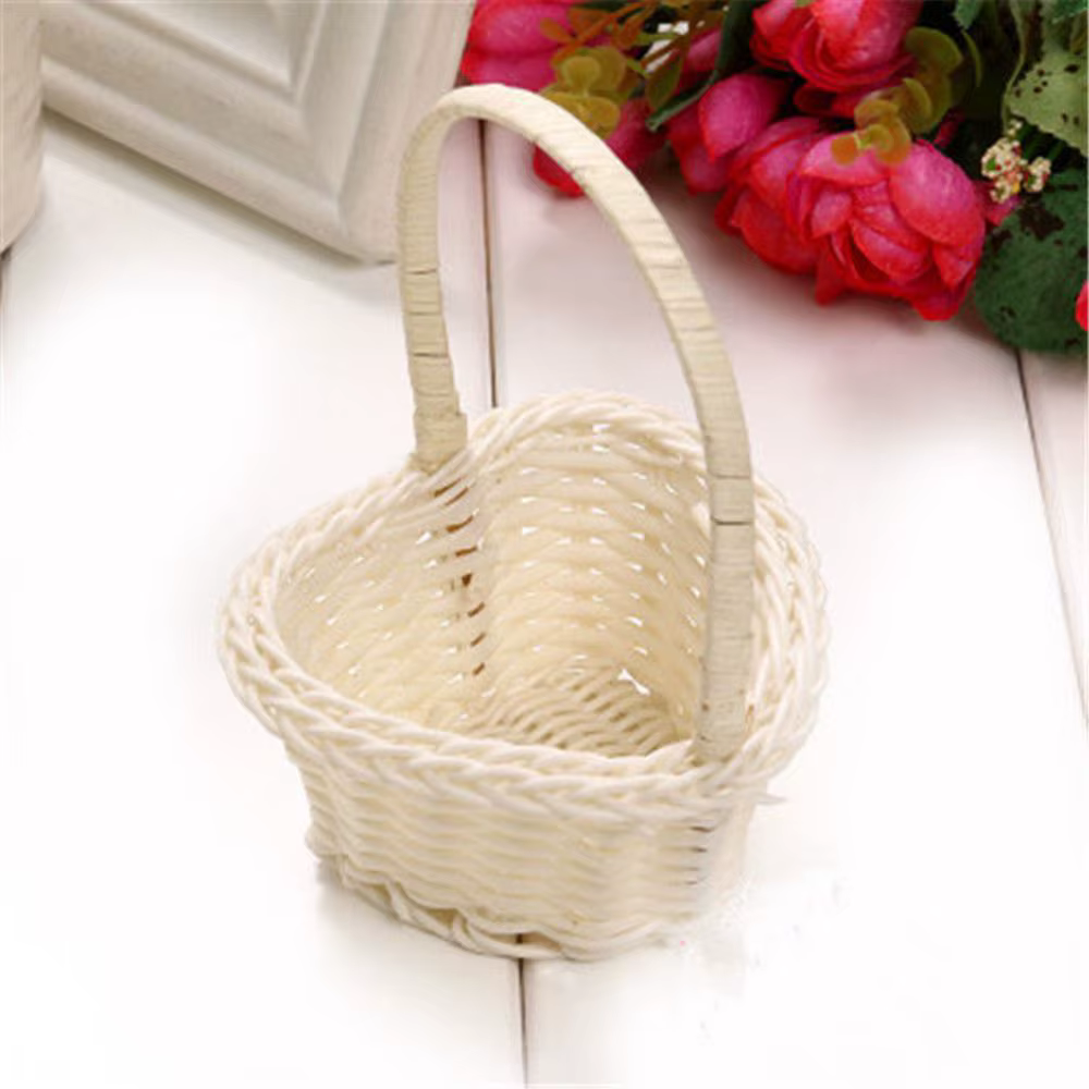 Mir de Rangement de Fleurs de Mariage Tissé à la Main avec Poignée