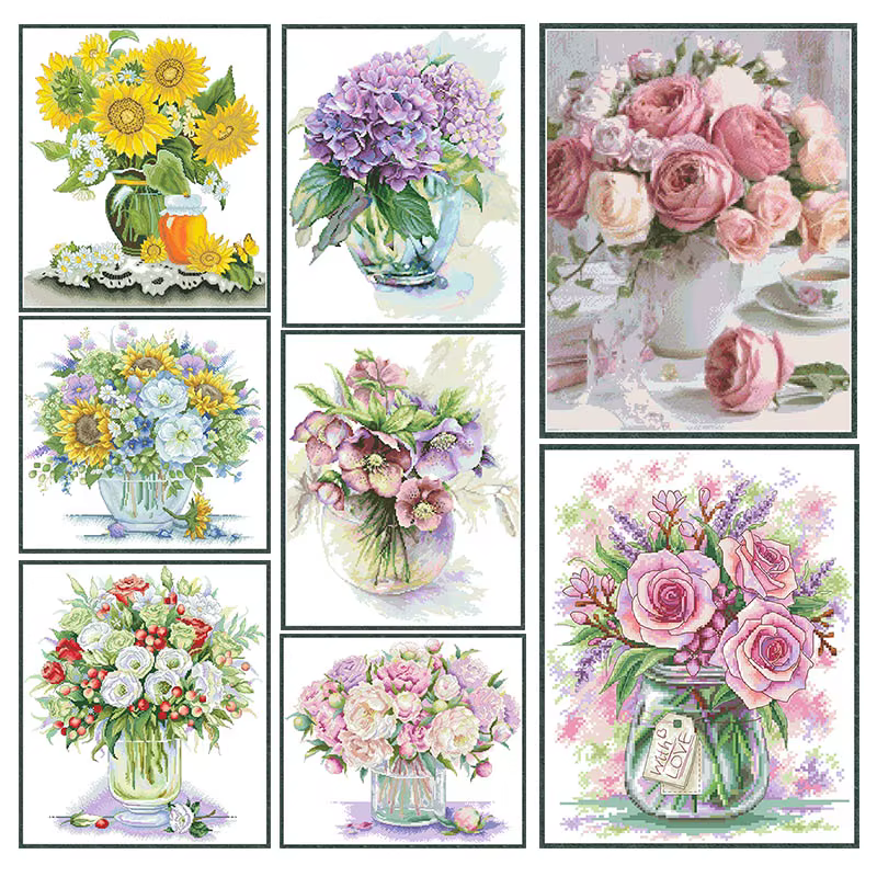 Série de vases à fleurs