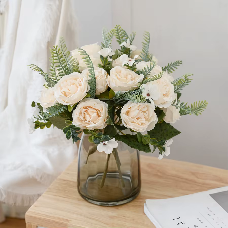 Vases de fleurs artificielles pour la décoration de la maison