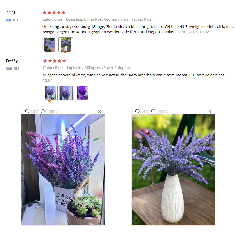 Fleur artificielle de lavande romantique
