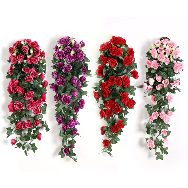 Fleur artificielle en rotin