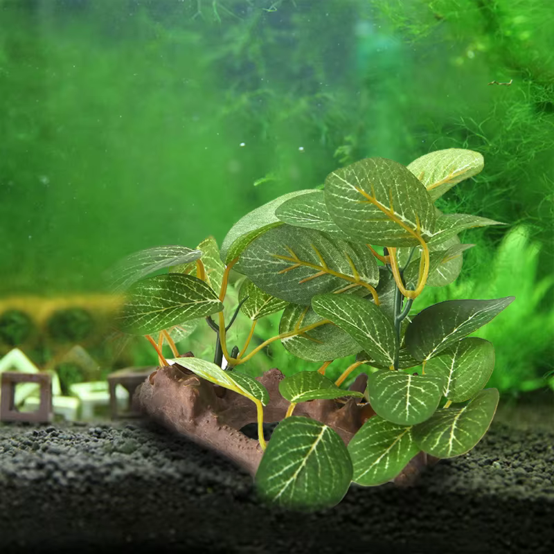Plante d'herbe d'eau artificielle en plastique pour Aquarium