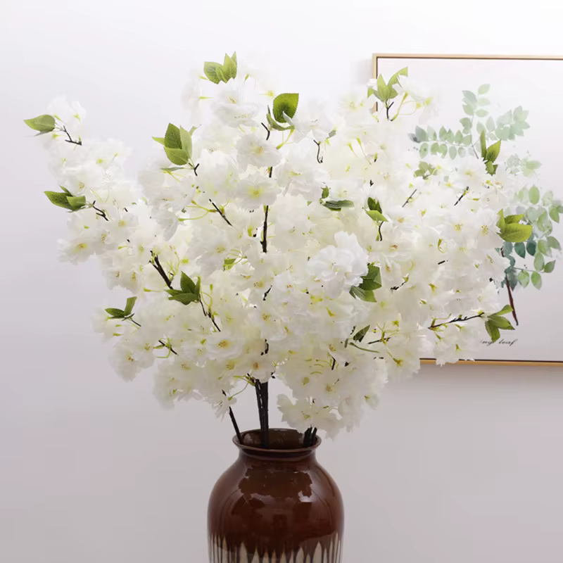 Fleur de cerisier artificielle rose blanc