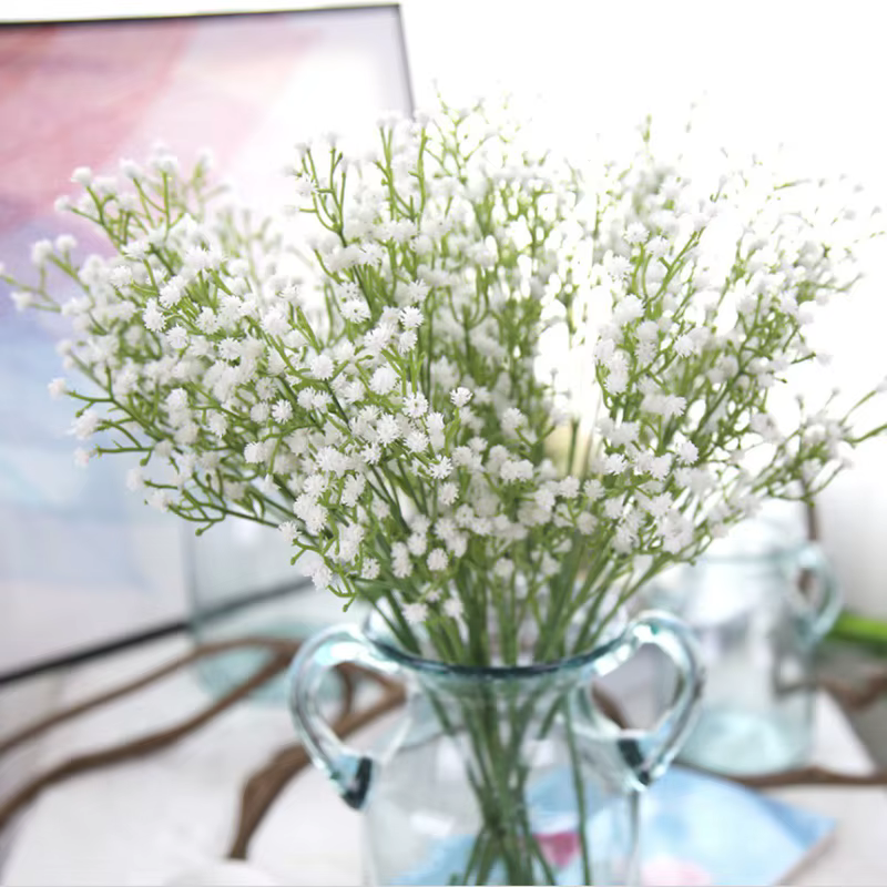 1/3 pièces plante artificielle 1 lot gypsophile petite tête de fleur maison chambre cour décor accessoires couronne mariage bricolage faux accessoire de Table