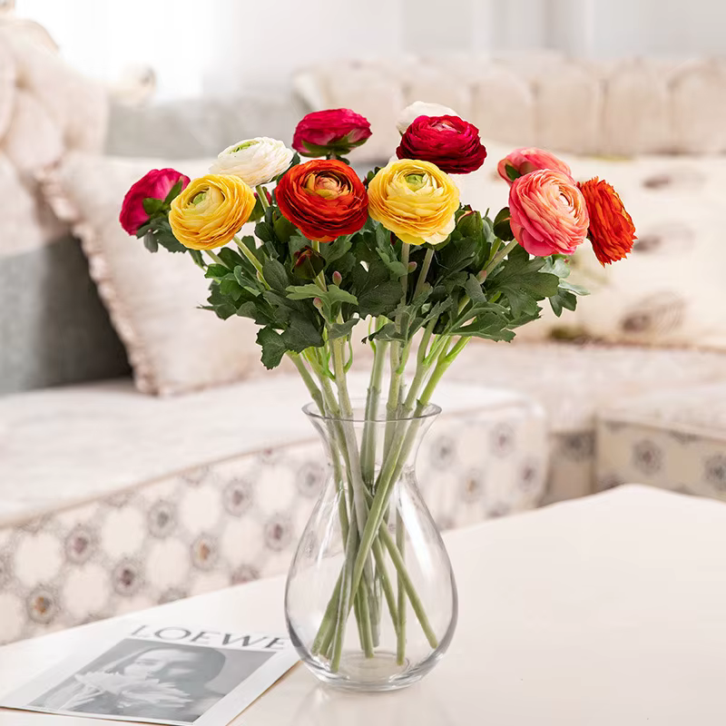 Tiges de fleurs artificielles de renoncule