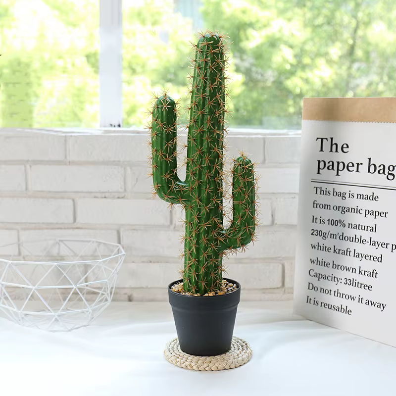 30/43cm plantes tropicales grand arbre de Cactus artificiel intérieur fausse plante succulente branche en plastique boule d'épine du désert pour la décoration intérieure