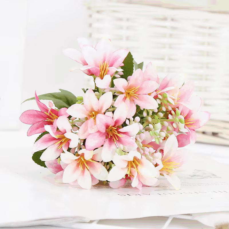 18 fleurs de lys artificiels en soie