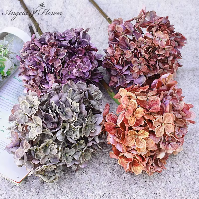 Fleurs d'hortensia artificielles