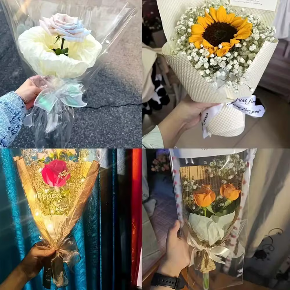 Tubes d'eau de fleurs en plastique de 2.8 pouces